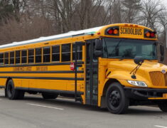 Yellow all-electric school buses from Cleveland Metropolitan School District roll out on their first routes April 6 2026 marking Ohio’s launch of the nation’s largest zero-emission electric school bus fleet for cleaner student transportation